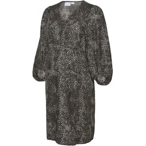 MAMALICIOUS Jurk 'CHERRY'  aardetinten / greige / zwart