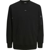 Jack & Jones Pullover Sweatshirt mit Rundhalsausschnitt, Rippbündchen und Ärmel-Tasche