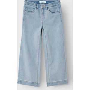 Wijde Jeans - Used Effect - Hoge Taille - Katoen/Polyester/Elastan