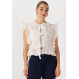 Top - Cilie - Blouse - Mouwloos - Bloemenprint - Losse Pasvorm