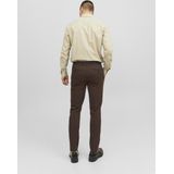 Jack & Jones - Overhemd - Beige - Katoen - Slim Fit
