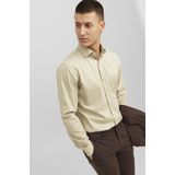 Jack & Jones - Overhemd - Beige - Katoen - Slim Fit