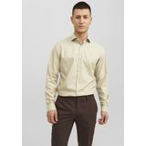 Jack & Jones - Overhemd - Beige - Katoen - Slim Fit