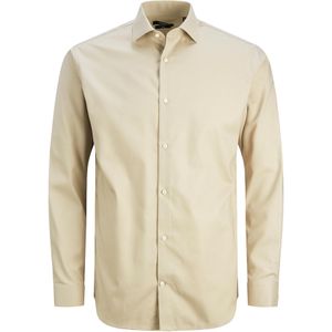 Jack & Jones - Overhemd - Beige - Katoen - Slim Fit