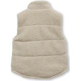 ONLY MINI - Teddy Gilet - Wit - Mouwloos - Knoopsluiting