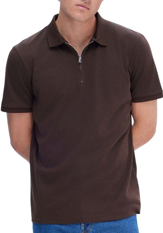 Selected - Fave - Poloshirt - Groen - 50% Biologisch Katoen - 50% Gerecycled Polyester