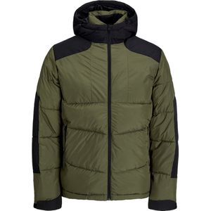 Jack & Jones Jacke Otis Puffer Übergangsjacke mit Kapuze und Kordelzug