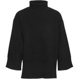 VERO MODA - Gebreide Pullover - Blauw - Rolkraag - Lange Mouwen