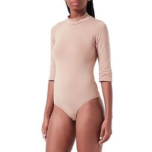 VERO MODA Vmlydia naadloze bodystocking met hoge hals voor dames, natuurlijk, M-L