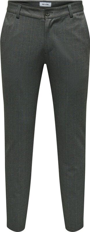 Only & Sons - Slim 02093 - Chino Broek - Herringbone - Grijs - Katoen