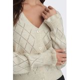 Jacqueline de Yong Vest Jdyletty V-neck Struc Cardi Knt 15309447 Whitecap Gray Dames