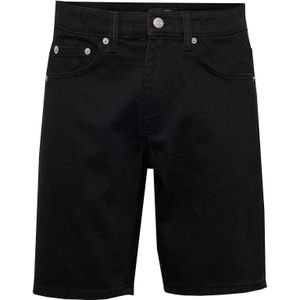 Denim Shorts - Blauw - Katoen - Mid Waist - Regular Fit