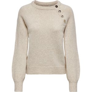 ONLY - Trui - Beige - Acryl - Lange Mouwen, Ronde Hals