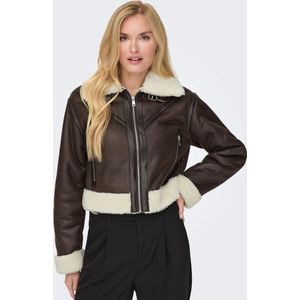 ONLY Onlbetty Aviator Otw Faux Suede Bonded Aviator Otw Kunstleren jas voor dames, Mol
