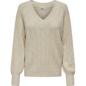 ONLY - ONLLUCIA LS GLITTER V-NECK CS KNT - Meisjes - Gebreide truien