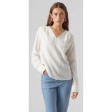 VERO MODA - VMLENA LS PLEAT TOP - Dames Top - V-Hals - Lange Mouwen