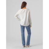 VERO MODA - VMLENA LS PLEAT TOP - Dames Top - V-Hals - Lange Mouwen
