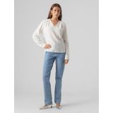 VERO MODA - VMLENA LS PLEAT TOP - Dames Top - V-Hals - Lange Mouwen