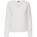 VERO MODA - VMLENA LS PLEAT TOP - Dames Top - V-Hals - Lange Mouwen