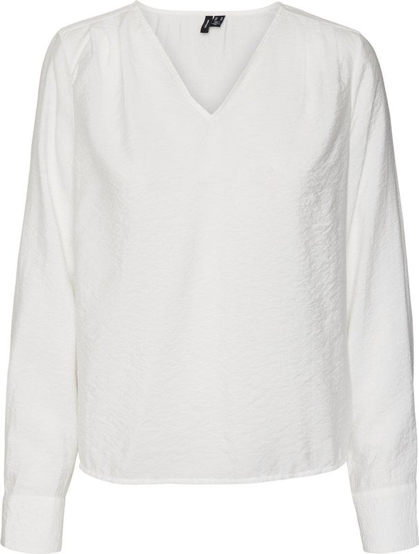 VERO MODA - VMLENA LS PLEAT TOP - Dames Top - V-Hals - Lange Mouwen