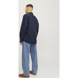 Jack & Jones - Linen Blend - Overhemd - Blauw - Katoen en Linnen