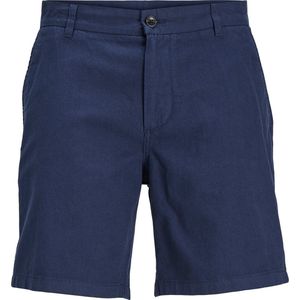 JACK & JONES - Korte Broek - Blauw - Katoen Linnen Mix