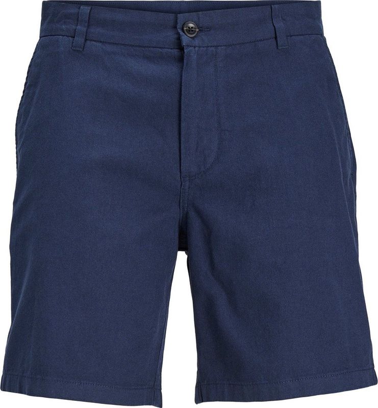 JACK & JONES - Korte Broek - Blauw - Katoen Linnen Mix