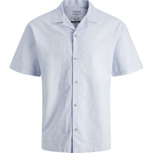 Shirt - Glanzend - Korte Mouwen - Relaxed Fit - 44% Katoen - 30% Gerecycled Katoen - 26% Linnen