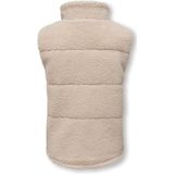 Kogsandra - Teddy Gilet - Mouwloos - Hoge Hals - Knoopsluiting - Lang