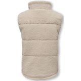 Kogsandra - Teddy Gilet - Mouwloos - Hoge Hals - Knoopsluiting - Lang