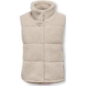 Kogsandra - Teddy Gilet - Mouwloos - Hoge Hals - Knoopsluiting - Lang