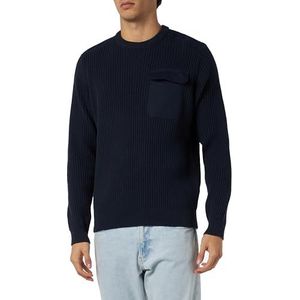 Onsmiller Life REG 5 Rib Crew Knit, navy, XXL