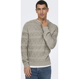 Trui - Gebreid - Heren - Ronde Hals - Lange Mouwen - Regular Fit