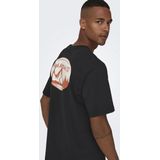 T-shirt - Katoen - Korte Mouwen - Relaxed Fit - Rubberen Print