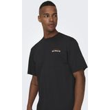 T-shirt - Katoen - Korte Mouwen - Relaxed Fit - Rubberen Print