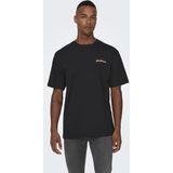 T-shirt - Katoen - Korte Mouwen - Relaxed Fit - Rubberen Print