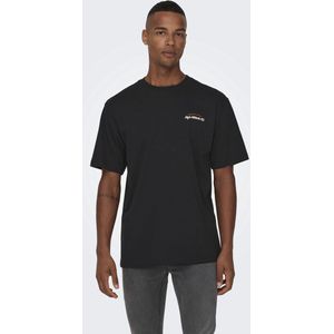 T-shirt - Katoen - Korte Mouwen - Relaxed Fit - Rubberen Print