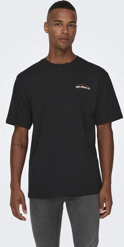 T-shirt - Katoen - Korte Mouwen - Relaxed Fit - Rubberen Print