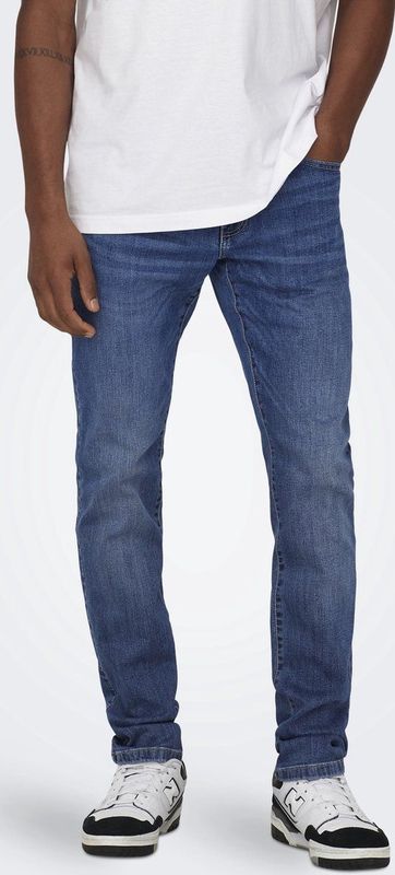 ONLY & SONS - ONSWEFT 22005076 - Straight Jeans - Blauw - 64% Katoen