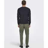 Only & Sons Trui Onswade Reg 5 Struc Crew Neck Knit 22027159 Dark Navy Mannen
