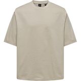 Only Sons T-shirt Onsmillenium Ovz Ss Tee Noos 22027787 Silver Lining Mannen