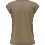 Only Onlsilvery s s v Neck Lurex t-Shirt Jrs Noos Dames t-Shirt