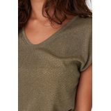 Only Onlsilvery s s v Neck Lurex t-Shirt Jrs Noos Dames t-Shirt
