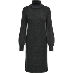 Only - Sasha Lange Jurk - Gebreide Jurk - Zwart - 50% Viscose, 27% Nylon, 23% Polyester