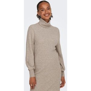 Gebreide Jurk - Rolkraag - Lange Mouwen - Comfort Fit - 50% Viscose