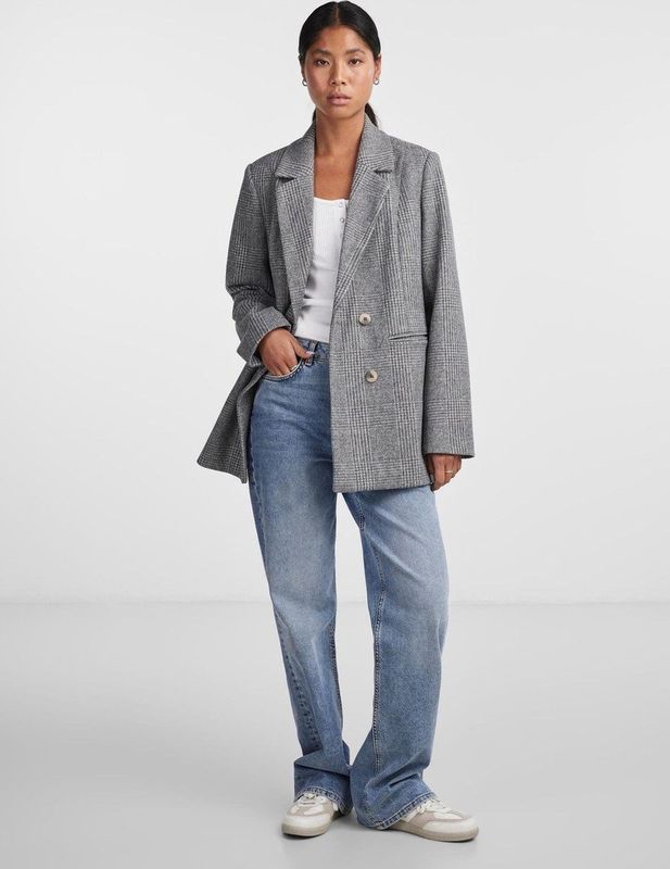 PIECES - Pchaven - Blazer - Donkergrijs - 100% Polyester