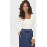 ONLY dames shirt longsleeve 2-ways wit