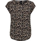 Top - O-hals - Korte Mouwen - Rits Detail - Polyester