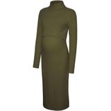 Mamalicious - MLSUNIVA JUNE - Gebreide Jurk - Winter Moss - Met Voedingsfunctie