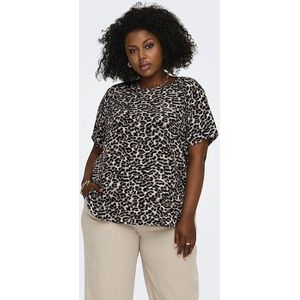 ONLY CARMAKOMA Blusenshirt Kurzarm Design Bluse Plus Size Curvy Shirt CARVICA Übergröße (1-tlg) CARVICA SS AOP TOP NOOS